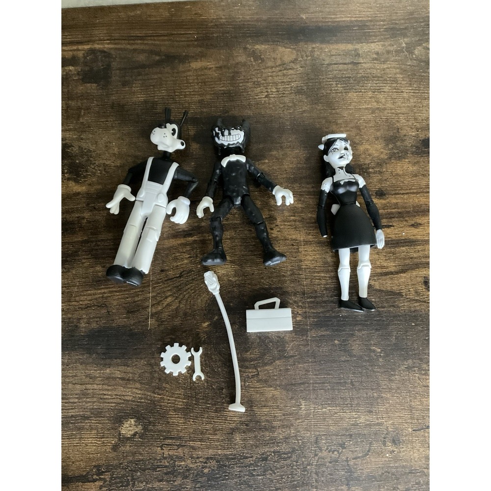 Bendy and the Ink Machine Ink Demon Boris Alice Angel 5" Figure Series Lot Of 3